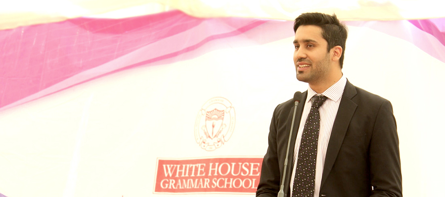 Ovais Yazdani making a speech
